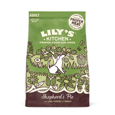 Front of the bag of Lily's Kitchen Dog Adult Shepherd's Pie with Lamb, Potatoes & Parsley.