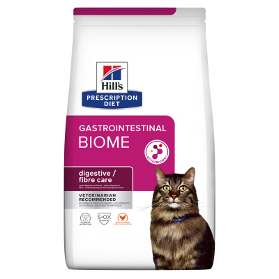 A bag of Hill's Prescription Diet Cat Gastrointestinal Biome.