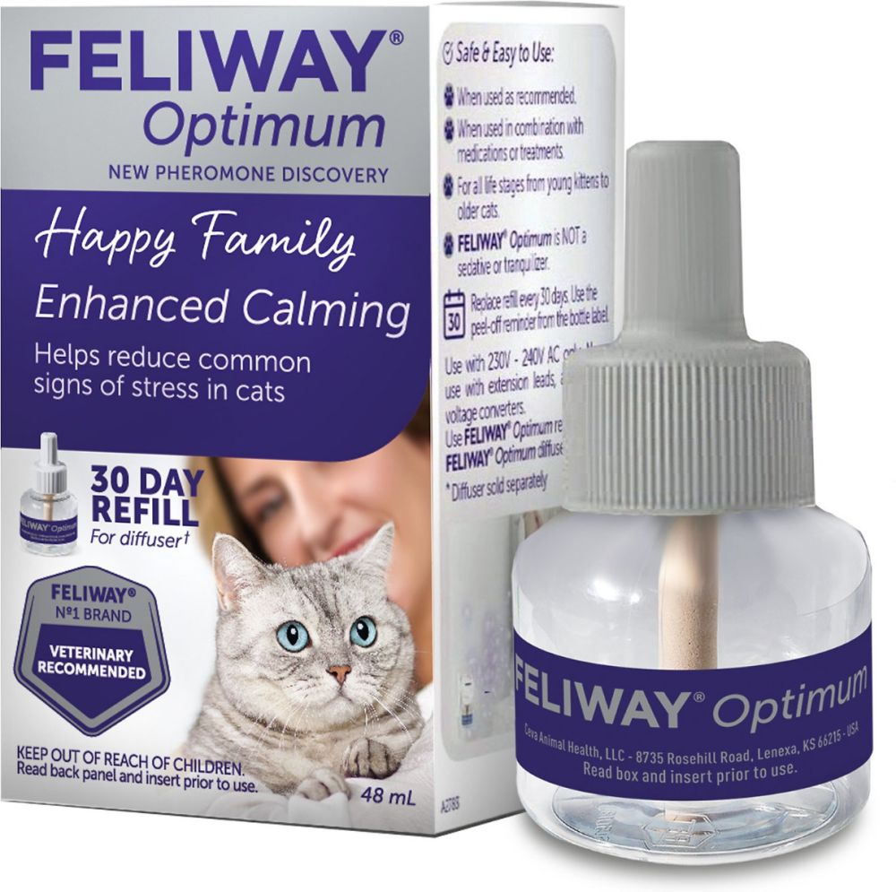 Feliway Optimum Happy Family Recharge 48 mL - Shop at Vivapets