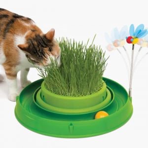 Catit Circuit Ball Toy with Grass Planter