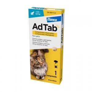 AdTab Comprimidos Desparasitantes Mastigáveis para Gatos >2-8 kg