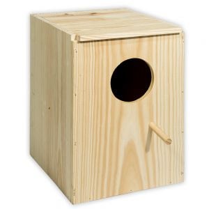 Wooden Nest for Cockatiels and Rosettes - 24.5 x 22.5 x 33 cm