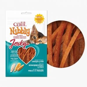 Catit Nibbly Jerky Pollo y Pez (12 x 30 g)